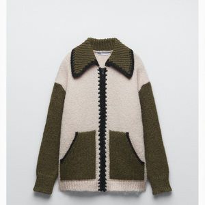 ZARA Combination Knit Cardigan